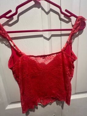 Guess Red Lace Mini Skirt